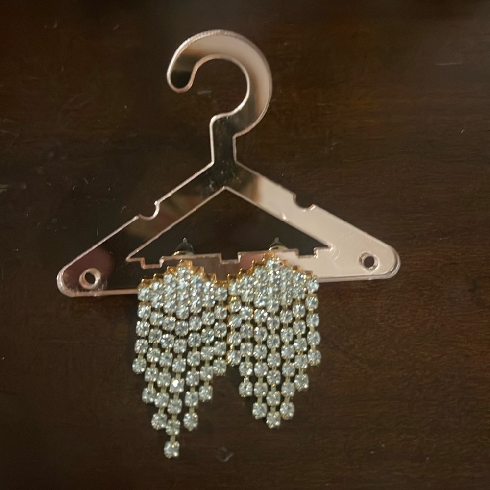 Baby rhinestone gem earrings